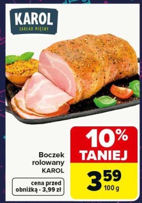 Boczek rolowany KAROL promocja w Carrefour Market