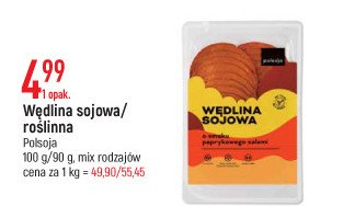 Wędlina sojowa o smaku salami Polsoja promocja