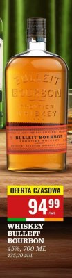 Whiskey Bulleit Bourbon 45%, 700 ML promocja w Biedronka