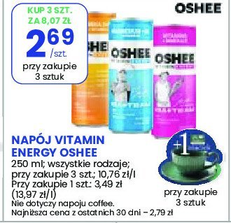Napój witaminy + minerały Oshee vitamin shot promocja