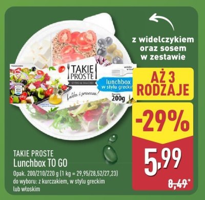 Lunchbox TO GO w stylu włoskim promocja w Aldi