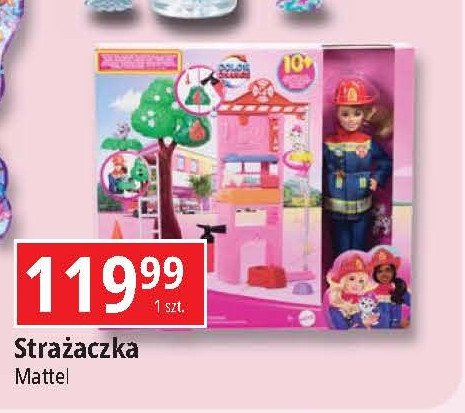 Lalka barbie kariera - strażaczka Mattel promocja w Leclerc