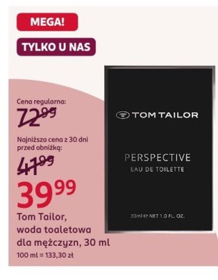 Woda toaletowa dla mężczyzn Tom Tailor, 30 ml promocja w Rossmann