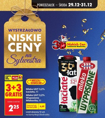 Mleko UHT 3,2% Łaciate, 1l promocja w Biedronka
