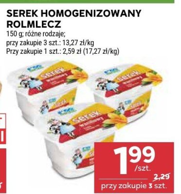 Serek homogenizowany Rolmlecz różne rodzaje promocja w Stokrotka