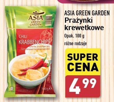 Prażynki krewetkowe chili Asia green garden promocja