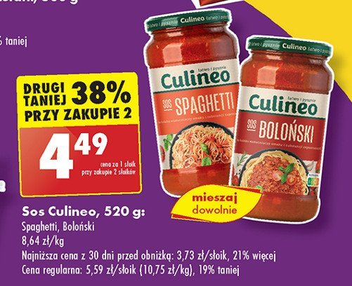 Sos spaghetti Culineo promocja