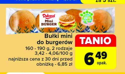 Bułki hamburger DULCESOL promocja