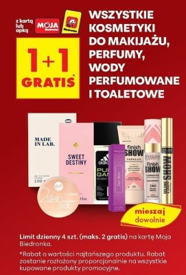 Perfumy, wody perfumowane i toaletowe wszystkie rodzaje 1+1 GRATIS promocja w Biedronka