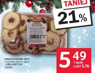 Jabłka suszone promocja w Selgros