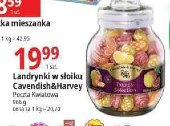 Cukierki tropical selection Cavendish & harvey promocja