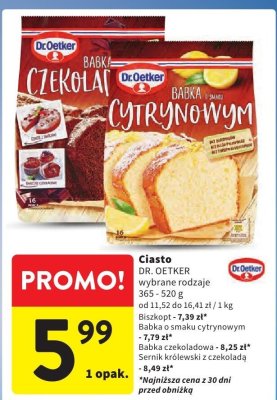 Ciasto Babka czekoladowa Dr. Oetker promocja w Intermarche
