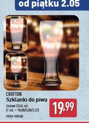 Szklanki do piwa Crofton promocja