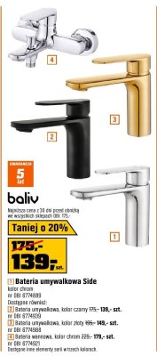 Bateria umywalkowa Side promocja w OBI