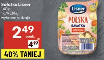 Sałatka Lisner promocja w Delikatesy Centrum