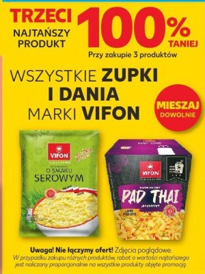 Wszystkie zupki i dania marki Vifon TRZECIE -100% promocja w Kaufland