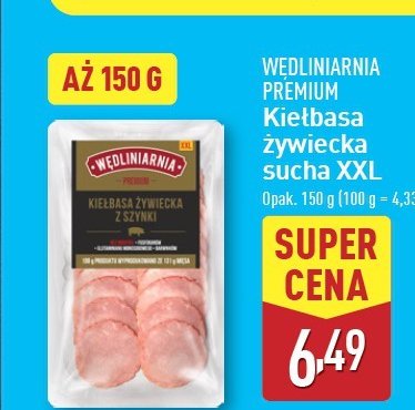 Kiełbasa żywiecka z szynki Wędliniarnia premium promocja