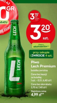 Piwo Lech Premium butelka zwrotna 0,5l promocja w Żabka
