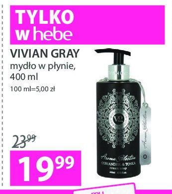 Mydło w płynie coriander & tonka Vivian gray aroma selection promocja