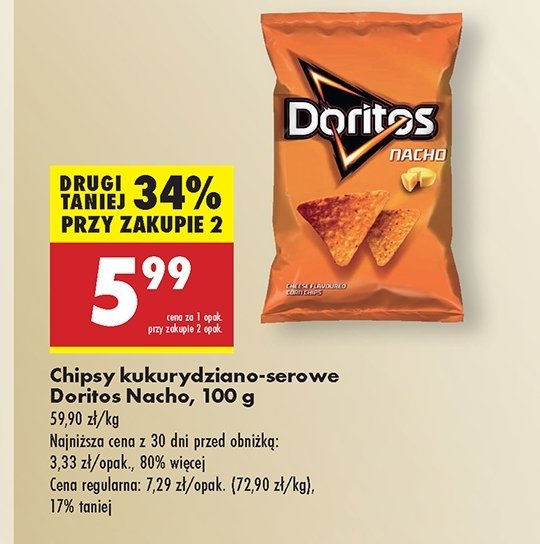 Natchosy nacho cheese Doritos promocja w Biedronka