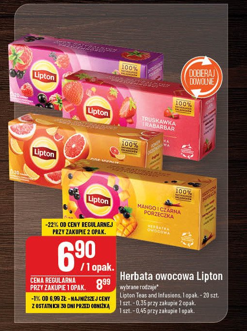 Herbata grejpfrut i pomarańcza Lipton promocja w POLOmarket