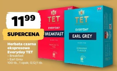 Herbata czarna ekspresowa Everyday TET Breakfast, Earl Grey promocja w Netto