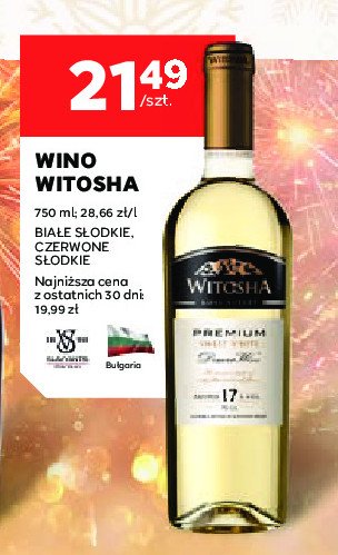 Wino WITOSHA PREMIUM SWEET WHITE promocja w Stokrotka