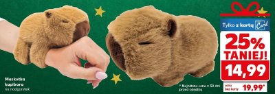 Maskotka kapibara na nadgarstek promocja w Kaufland