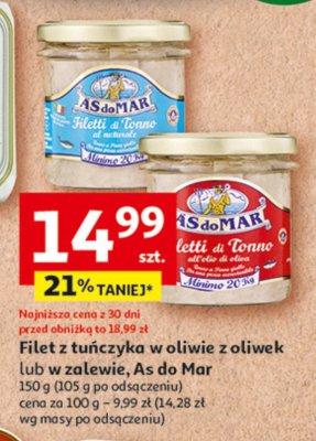 Filet z tu艅czyka w oliwie As do mar promocja
