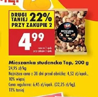 Mieszanka studencka Top chips Top (biedronka) promocja w Biedronka