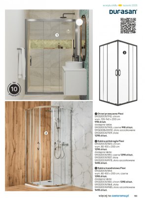 Kabina prysznicowa przesuwna Flexi chrom promocja w Castorama