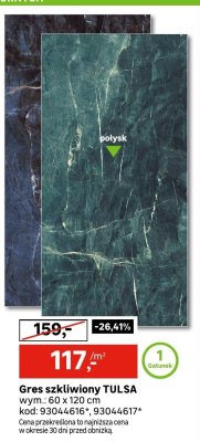 Gres szkliwiony TULSA promocja w Leroy Merlin