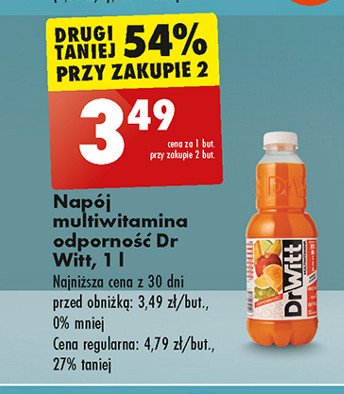 Sok multiwitamina witalność pomarańczowa Dr witt premium promocja