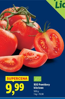 BIO Pomidory kiściowe promocja w Lidl