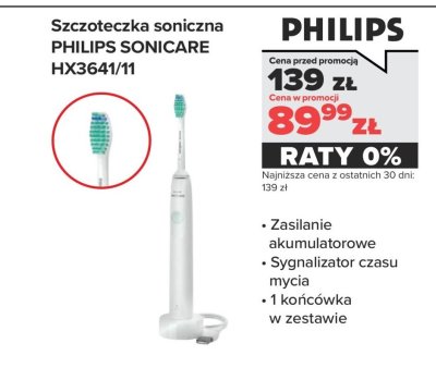 Szczoteczka soniczna SONICARE HX3641/11 promocja w NEONET