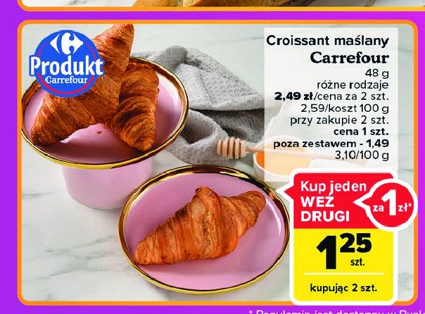 Croissant maślany Carrefour promocje