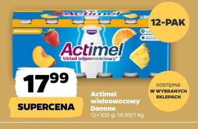 Jogurt wieloowocowy Actimel promocja w Netto