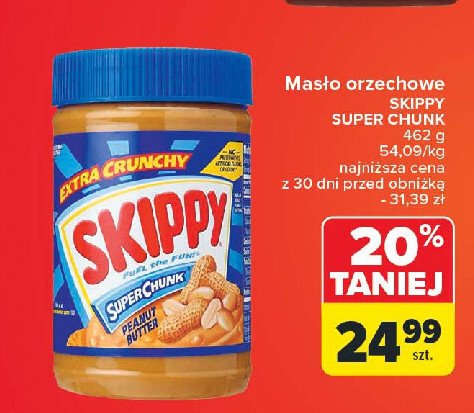 Masło orzechowe creamy SKIPPY promocja w Carrefour Market