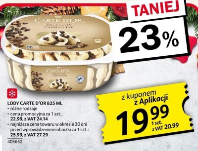 Lody Carte D'Or 825 ml różne smaki promocja w Selgros