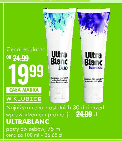 Pasta do zębów duo Ultrablanc promocja