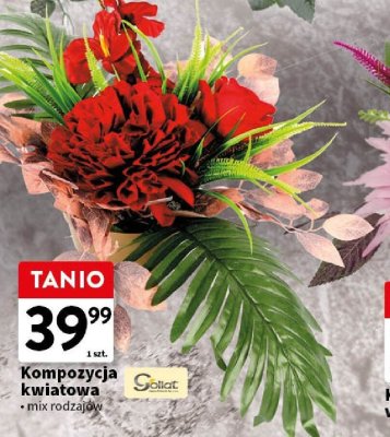 Kompozycja kwiatowa promocja w Intermarche