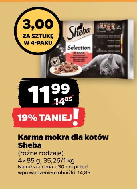 Karma dla kota z wołowiną w sosie Sheba promocja