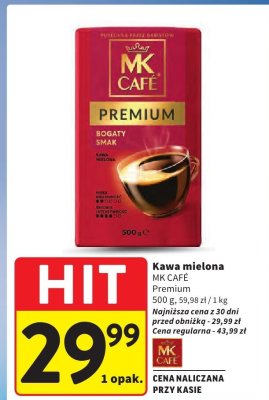 Kawa mielona MK Cafe Premium promocja w Intermarche