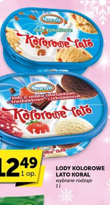 Lody kolorowe lato Koral bakaliowe promocja w Euro Sklep