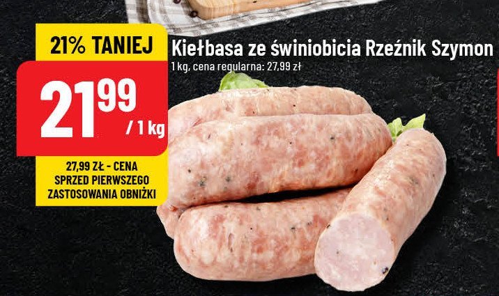 Kiełbasa ze świniobicia Rzeźnik szymon poleca promocja