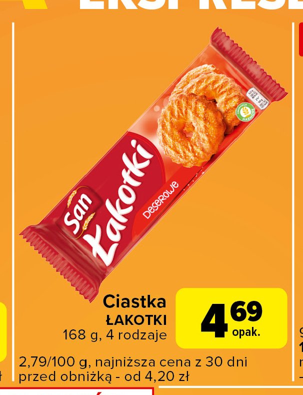 Ciastka deserowe San łakotki promocja