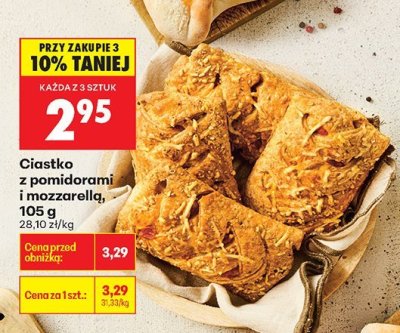Ciasto z pomidorami i mozzarellą promocja w Biedronka