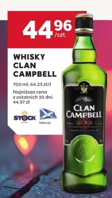 Whisky Clan Campbell promocja w Stokrotka