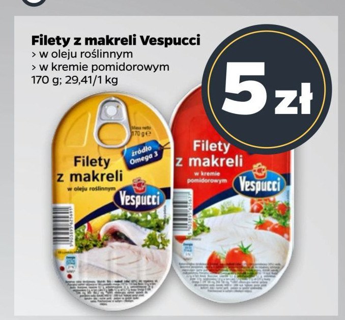 Filety z makreli w kremie pomidorowym Vespucci promocja w Netto