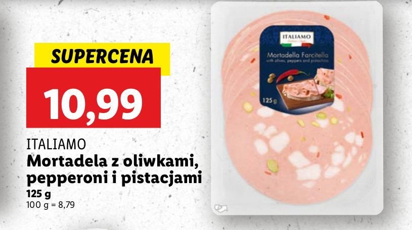 Mortadela z oliwkami i pepperoni Italiamo promocja w Lidl